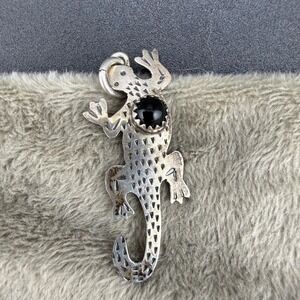 Vintage Sterling Silver Lizard Pendant Gecko
